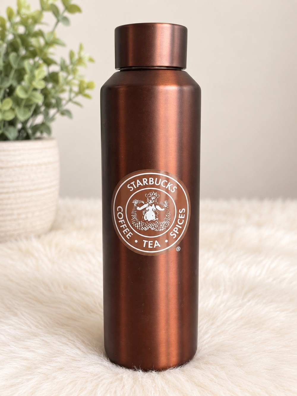 Starbucks Pike Place Original Logo 20 oz Brown Stainless Steel Bottle